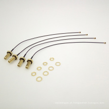 Amostras grátis IP67 À Prova D &#39;Água SMA Fêmea Com O-Ring para IPEX RF Pigtail Jump Cable 1.13mm